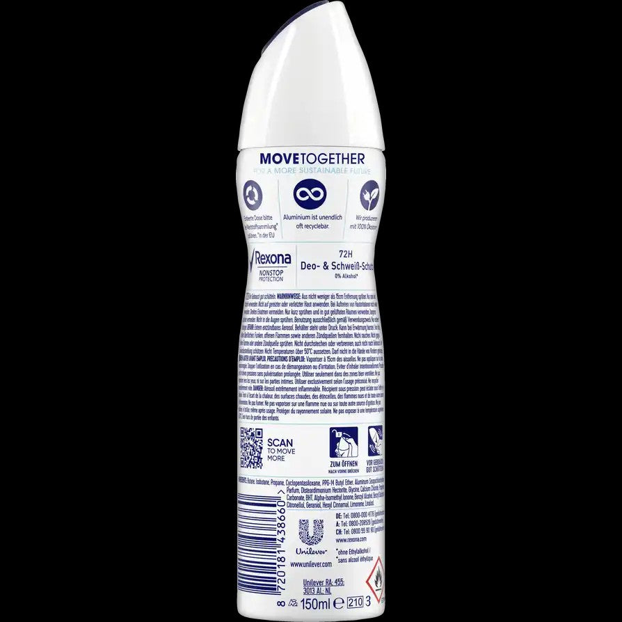 💧 Rexona Nonstop Protection Invisible Aqua — Spray anti-transpirant 72h
