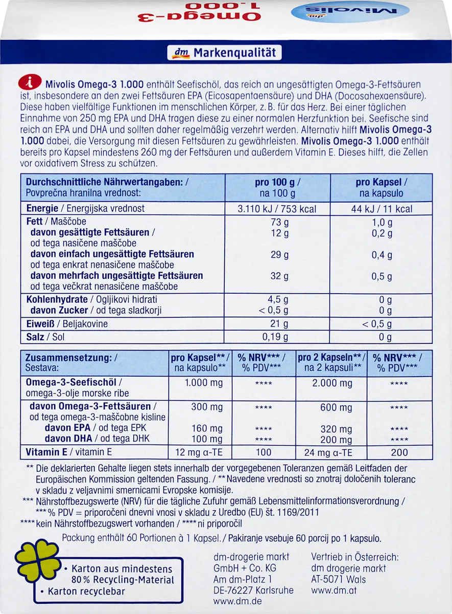 💊 Mivolis Omega-3 1000 — 60 capsules
