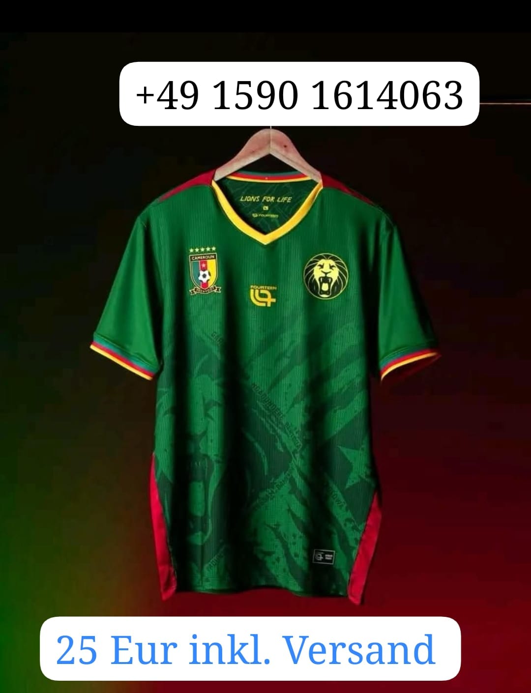 Maillot Officiel Cameroun – Édition Supporter 2025