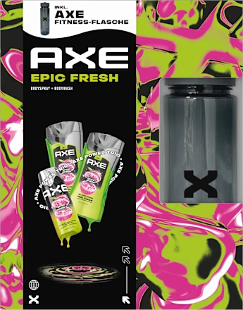 AXE EPIC FRESH SET Pack 3 Pièces avec Gourde Fitness Incluse
