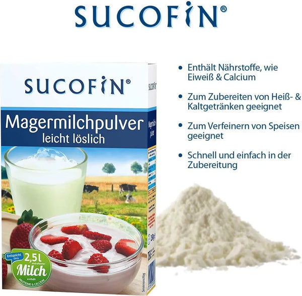 🥛 Sucofin Lait Écrémé en Poudre (250g) 🇩🇪