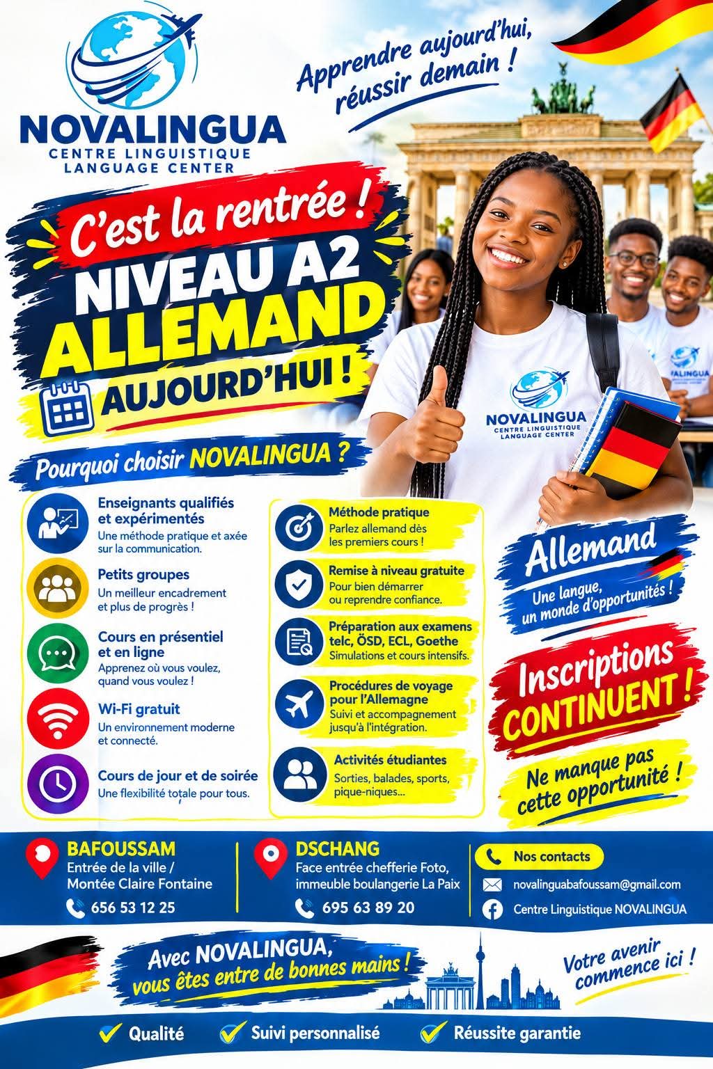 NOVALINGUA – cours d'allemand niveau A2, inscriptions ouvertes (Bafoussam et Dschang) – photo 1