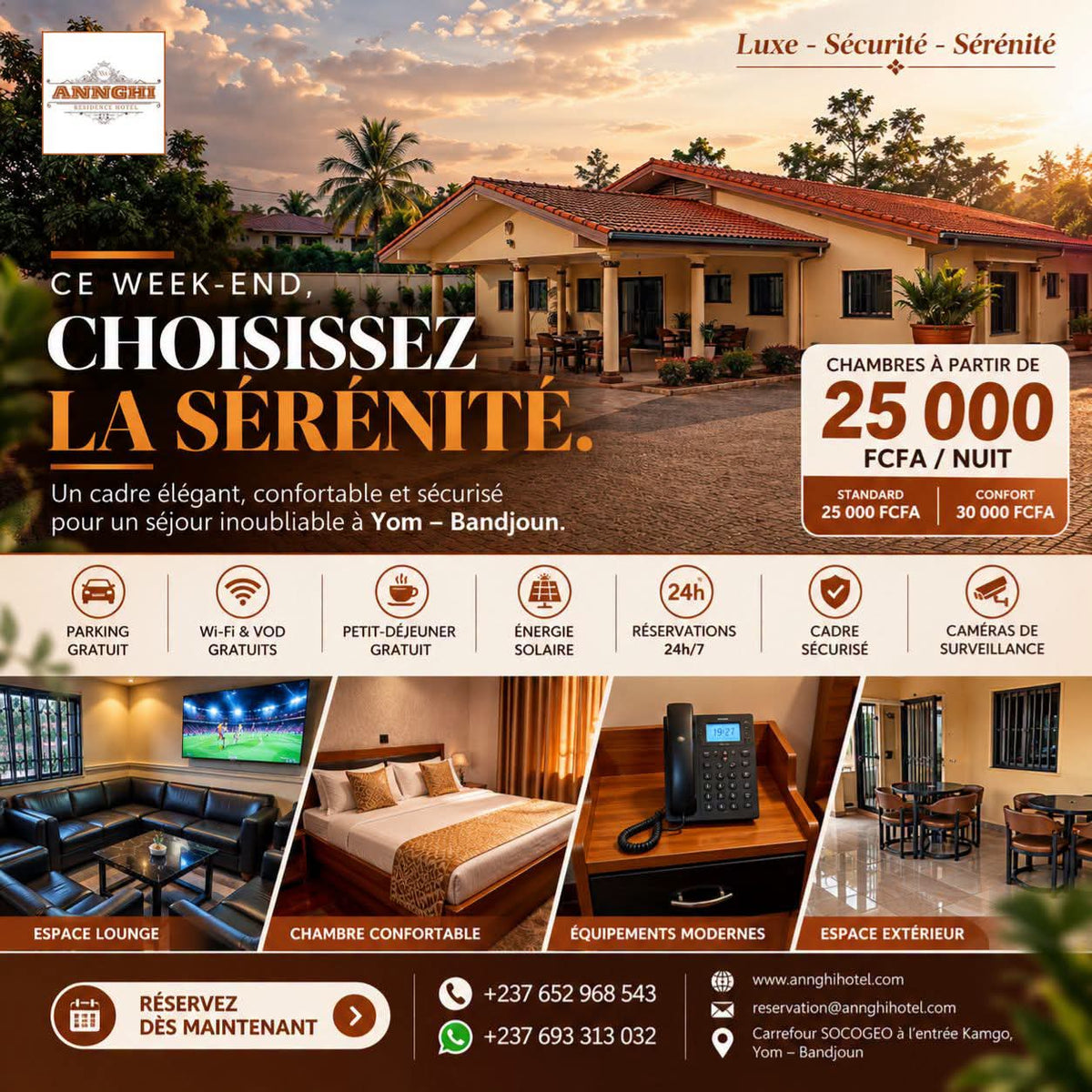 Annghi Résidence Hôtel – chambres dès 25 000 F/nuit à Yom, Bandjoun – photo 1