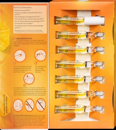 🌸 Balea Glow Cure – Ampoules 2-Phases à la Vitamine C (14 ml)