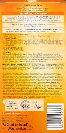 🌸 Balea Glow Cure – Ampoules 2-Phases à la Vitamine C (14 ml)