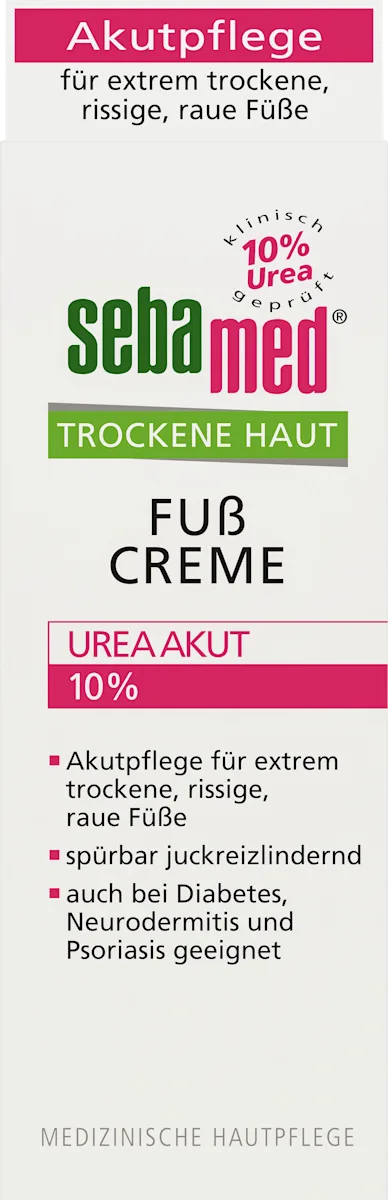 Sebamed Crème pour pieds Urea Akut Peaux très sèches – Tube 100 ml