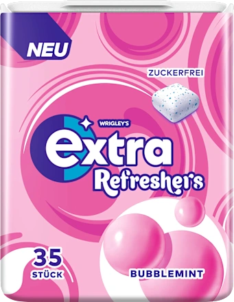 Extra Refreshers Bubblemint Chewing-gum sans sucre – 35 dragées