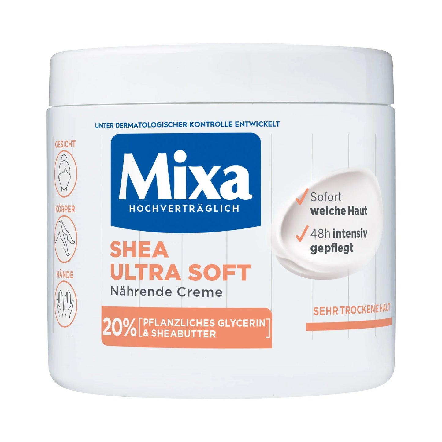 🧴 Crème Nourrissante Intensive au Beurre de Karité Mixa — 150 ml