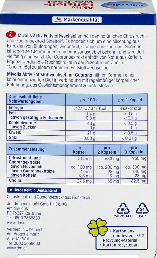 💊 Mivolis Aktiv Fettstoffwechsel — 45 capsules