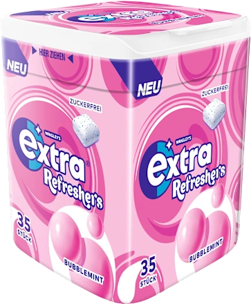 Extra Refreshers Bubblemint Chewing-gum sans sucre – 35 dragées
