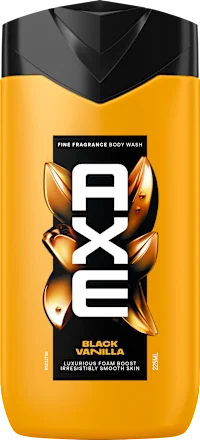 AXE Black Vanilla Gel Douche – Collection Fine Fragrance (Vanille & Orange) – 225ml (Allemagne)