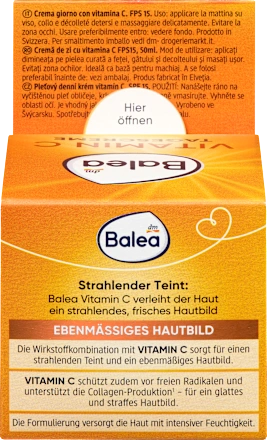 Balea Crème Visage à la Vitamine C SPF 15 – 50 ml