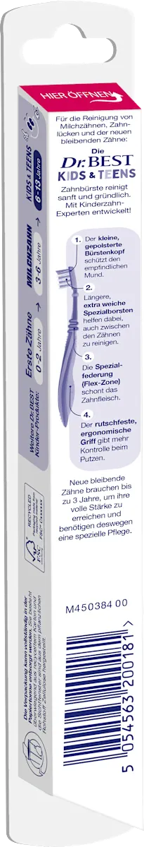 🪥 Brosse à dents Dr. Best Kids &amp; Teens — 6 à 13 ans