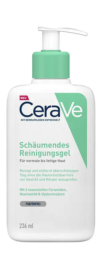 CeraVe Schäumendes Reinigungsgel Gel Nettoyant Moussant Visage et Corps aux 3 Céramides