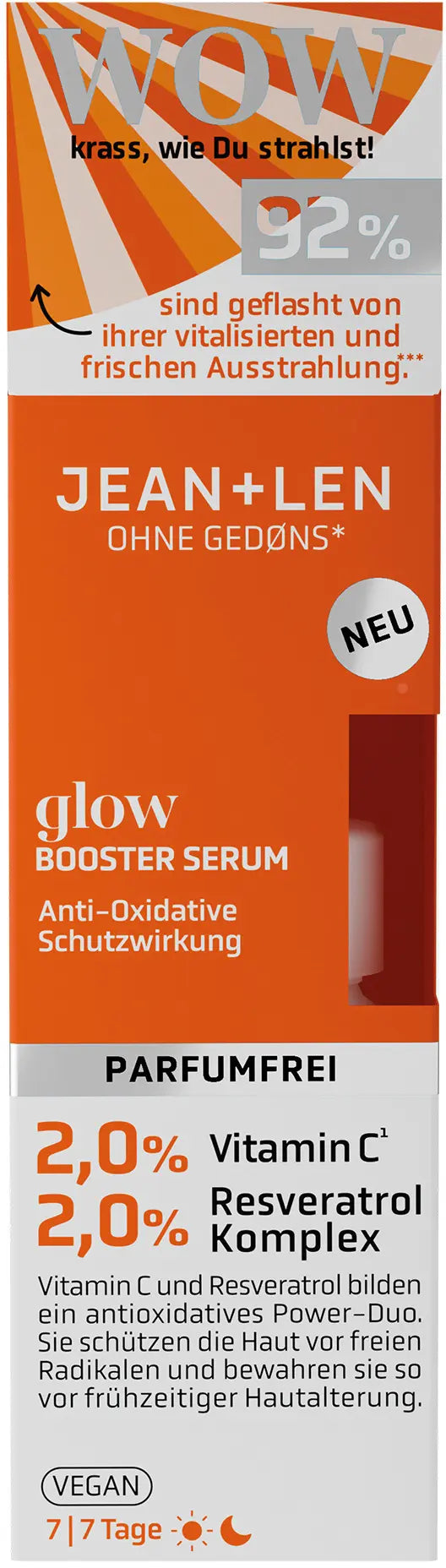 Jean &amp; Len Glow Booster Serum Concentré Illuminateur à la Vitamine C