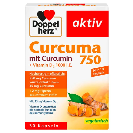 Doppelherz Curcuma 750 (Curcumin + Vitamine D3)