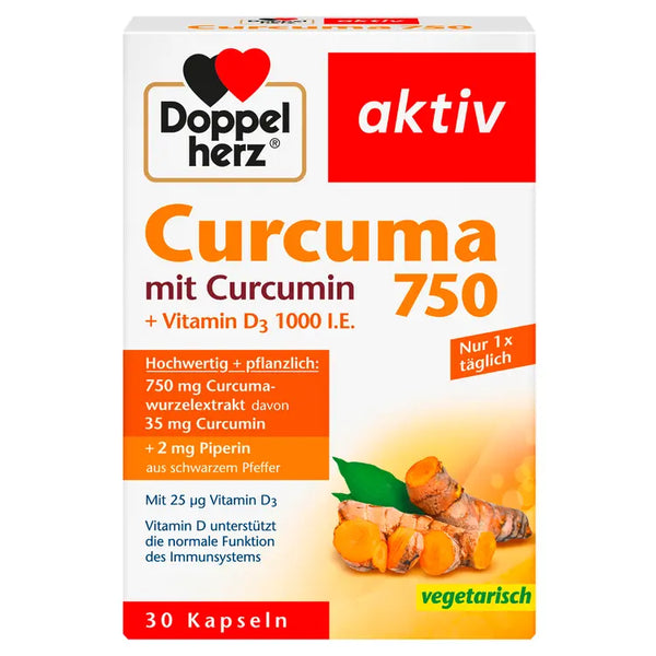 Doppelherz Curcuma 750 (Curcumin + Vitamine D3)