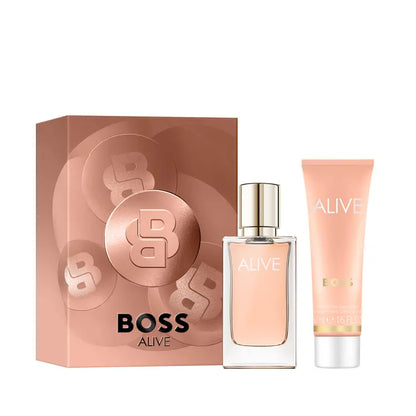 Coffret Parfum BOSS Alive Eau de Parfum  SILLAGE FRUITÉ ET BOISÉ • DUO DE PRESTIGE • AUTHENTICITÉ ALLEMANDE GARANTIE