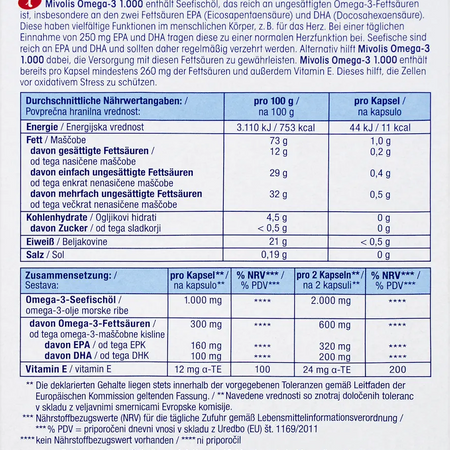 Mivolis Omega-3 1000 60 Capsules