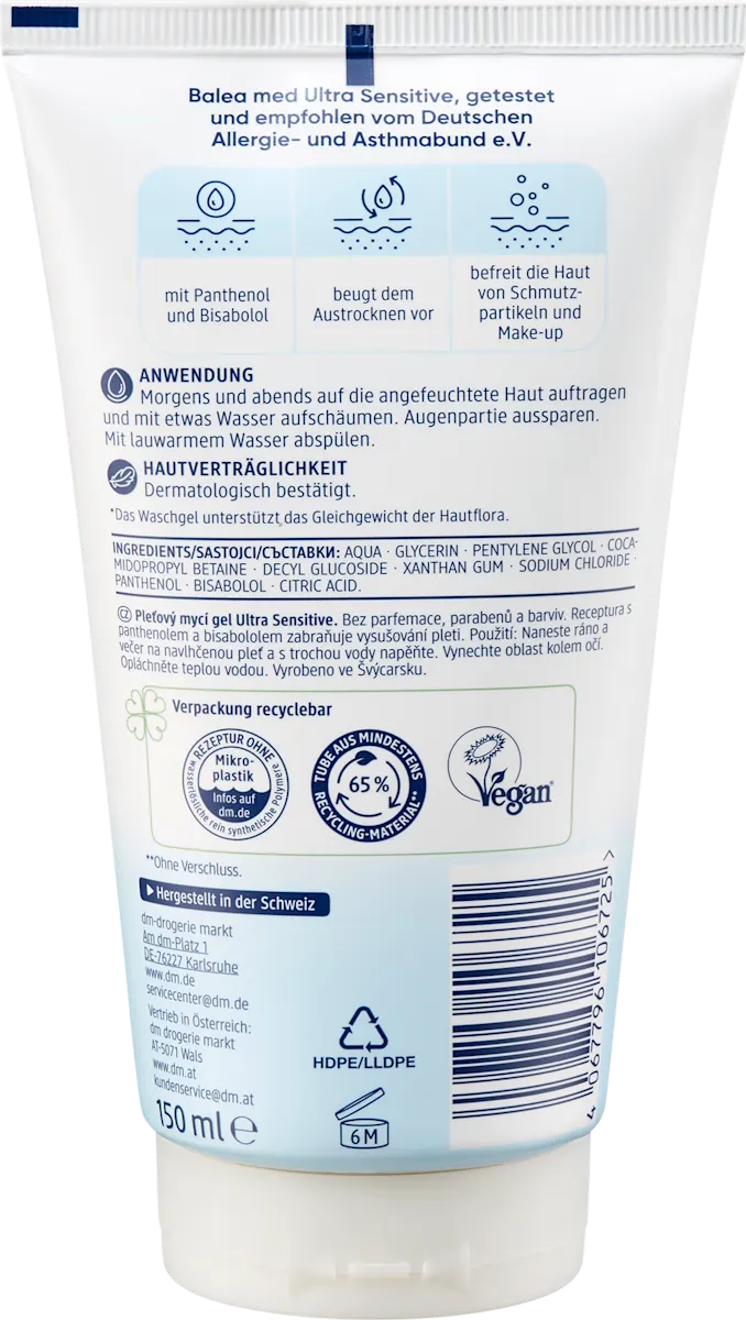 🧼 Balea Med Ultra Sensitive Gel Nettoyant — 150 ml