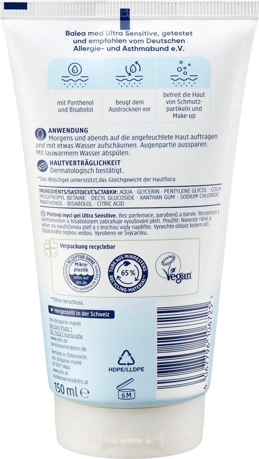 🧼 Balea Med Ultra Sensitive Gel Nettoyant — 150 ml