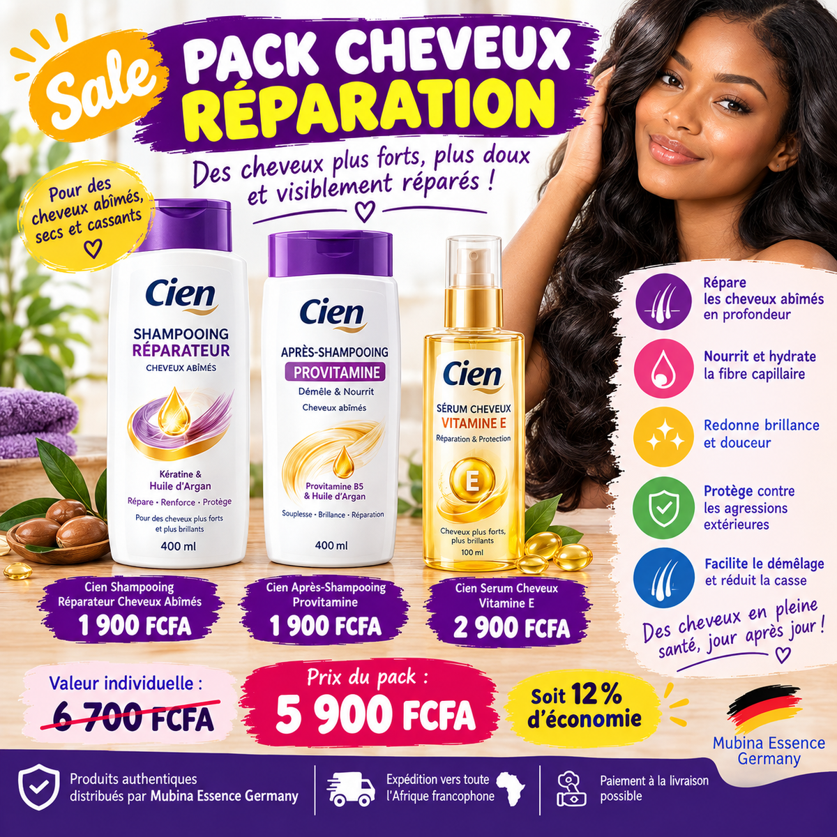 Pack Cheveux Réparation – Mubina Essence