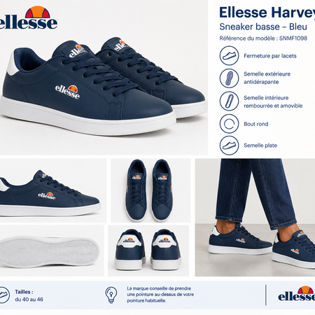 Ellesse Harvey Sneaker basse bleue