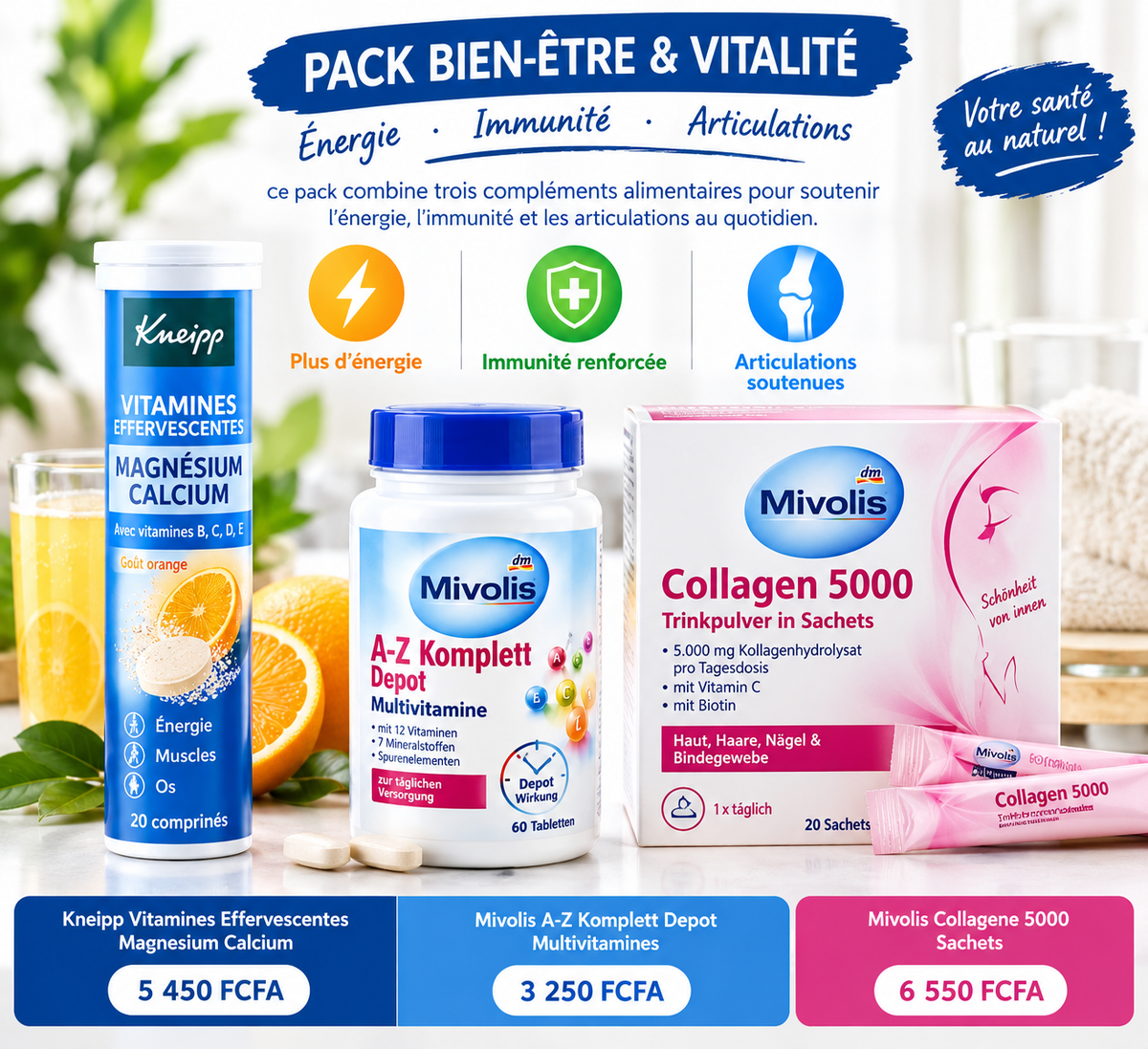 Pack Vitalité Compléments – Mubina Essence