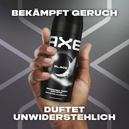 AXE Black Déodorant Spray – Parfum Subtil (Cèdre & Poire) – Sans Aluminium – 150ml (Allemagne)