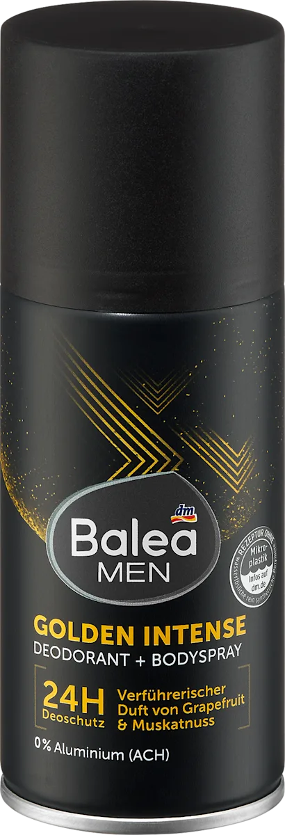 💪 Balea MEN Deo Bodyspray Golden Intense — Parfum épicé et protection 24h