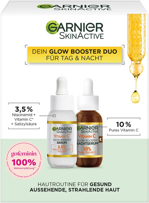 Coffret Cadeau Garnier Glow Booster Vitamine C - Mubina Essence Germany