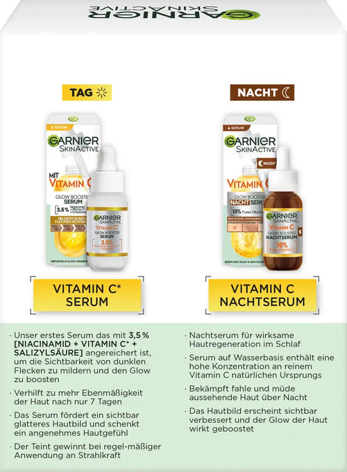 Coffret Cadeau Garnier Glow Booster Vitamine C - Mubina Essence Germany