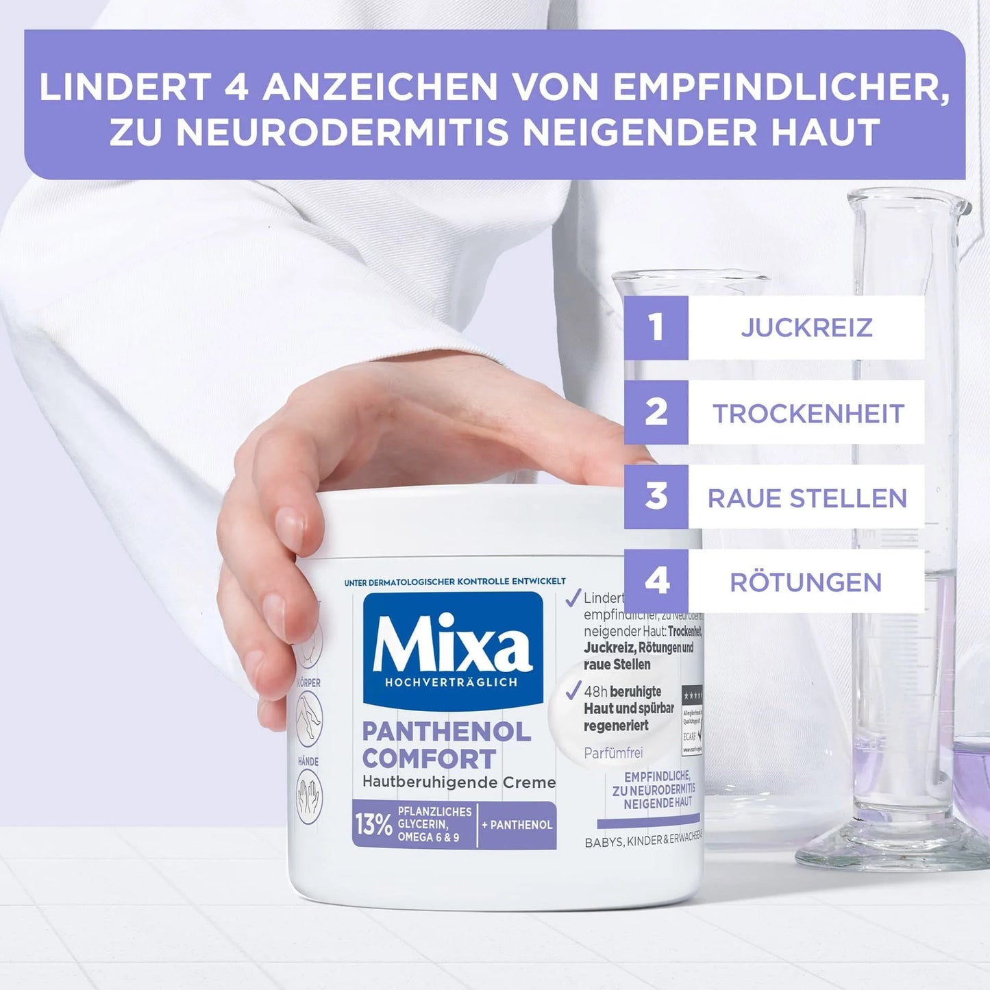 🌿 Mixa Crème Panthenol Comfort – Crème Apaisante