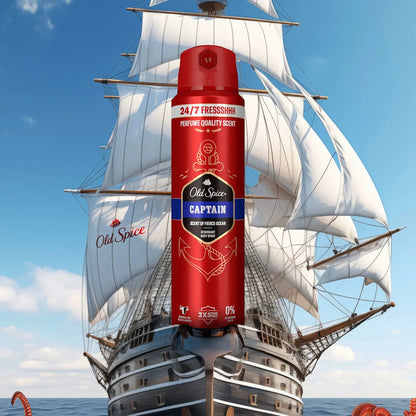 🚢 Old Spice Deospray Captain — Spray déodorant pour hommes (150 ml)