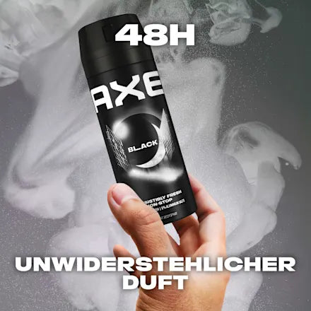 AXE Black Déodorant Spray – Parfum Subtil (Cèdre & Poire) – Sans Aluminium – 150ml (Allemagne)
