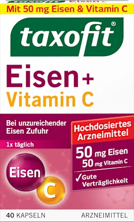 Taxofit Fer et Vitamine C Cure Vitalité Haute Biodisponibilité (40 Gélules)