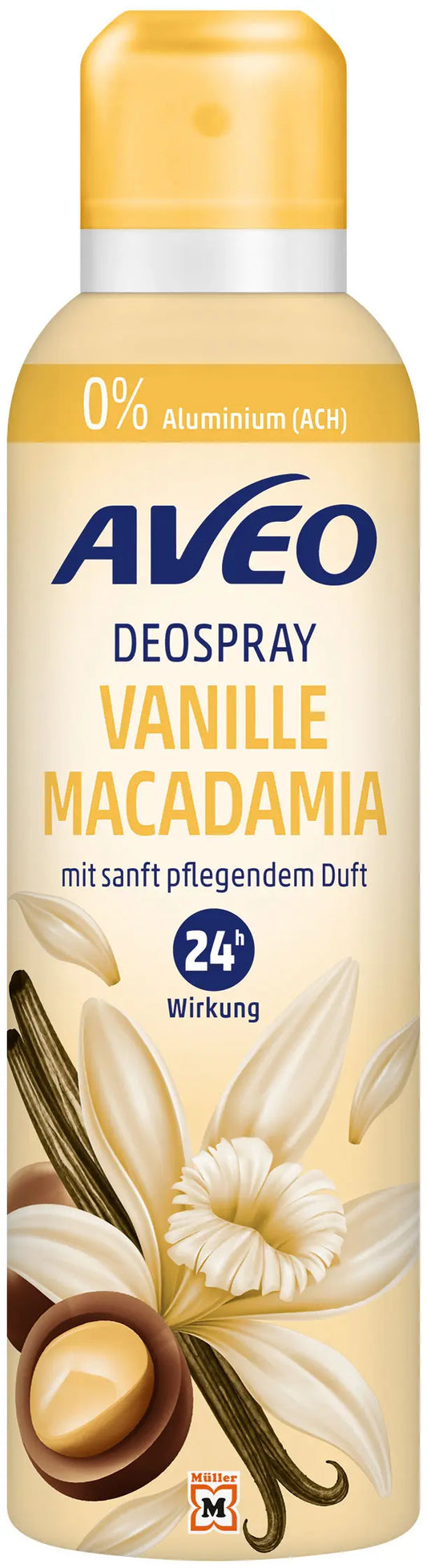 Déodorant Spray Vanille et Macadamia Protection 24 Heures et Douceur Veloutée