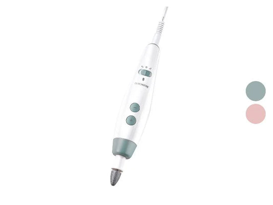 Set de Manucure et Pédicure Coffret de Soin avec 7 Embouts en Saphir et Feutre