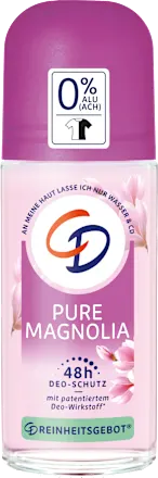 CD DEO ROLL-ON PURE MAGNOLIA  Protection 48h Sans Sels d'Aluminium (50 ml)