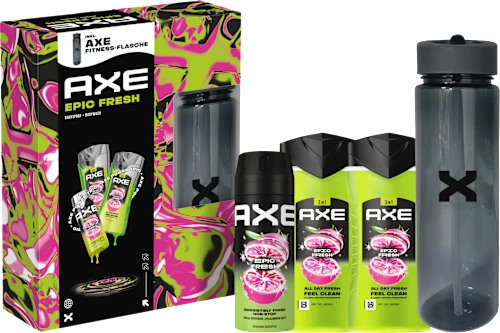 AXE EPIC FRESH SET  Pack 3 Pièces avec Gourde Fitness Incluse