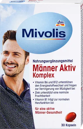 Mivolis Männer Aktiv Komplex  Vitamines & Minéraux pour Hommes (30 Capsules)