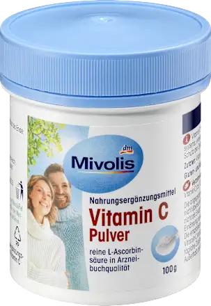 Mivolis Vitamine C en Poudre  100% Acide L-Ascorbique Pur (100 g)