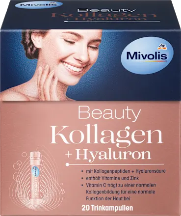 Mivolis Beauty Kollagen  Complex Hyaluron et Peptides de Collagène (20 Ampoules)