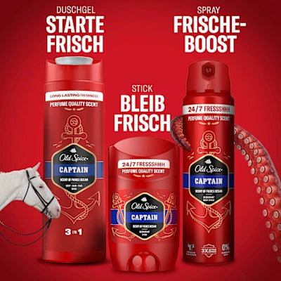 Old Spice Captain Déodorant Spray Océan