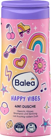 Balea Kids 4-en-1 "Happy Vibes"  Visage, Corps, Shampoing  Après-Shampoing (300ml)