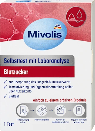 Mivolis Autotest Glycémie  Avec Analyse en Laboratoire Médical (1 Test)