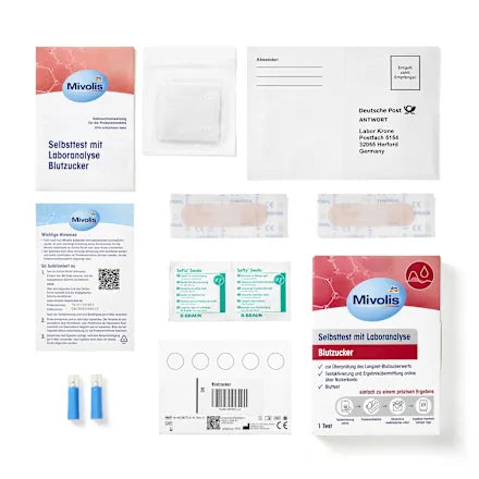 Mivolis Autotest Glycémie  Avec Analyse en Laboratoire Médical (1 Test)