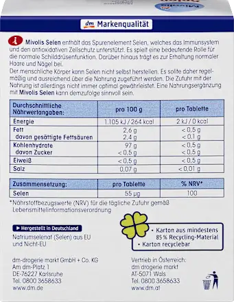 Mivolis Sélénium Mini-Tablettes