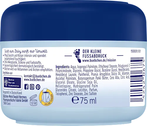 Crème de Soin Visage et Corps Bübchen Sensitiv