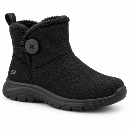 Skechers - Bottines d'hiver à bouton - noir – Mubina Essence